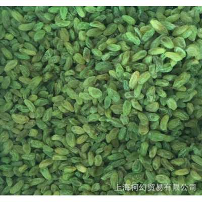 新疆特产 吐鲁番 绿色大颗粒无核白葡萄干 净重17.8斤整箱批发