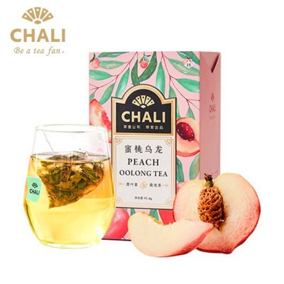 一件包邮 ChaLi茶里蜜桃乌龙茶45g盒装袋泡茶水果茶乌龙调味茶包