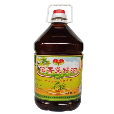 食用油非转菜籽油 浓香型菜籽油 5L纯正压榨菜籽食用植物油工厂直