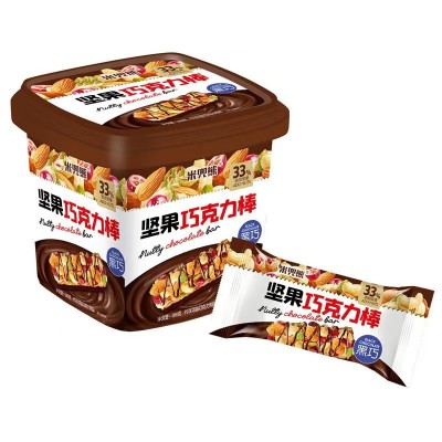 网红健身坚果棒代餐零食甜品巧克力小吃办公室休闲充饥能量棒