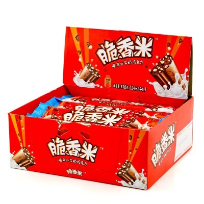 脆香米巧克力24g*24条整盒装576g脆米心牛奶儿童零食超市批发