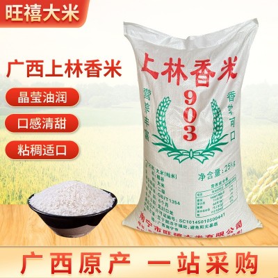 米25kg农家大米丝苗长粒香大米广西上林香米903食堂家用新米批发